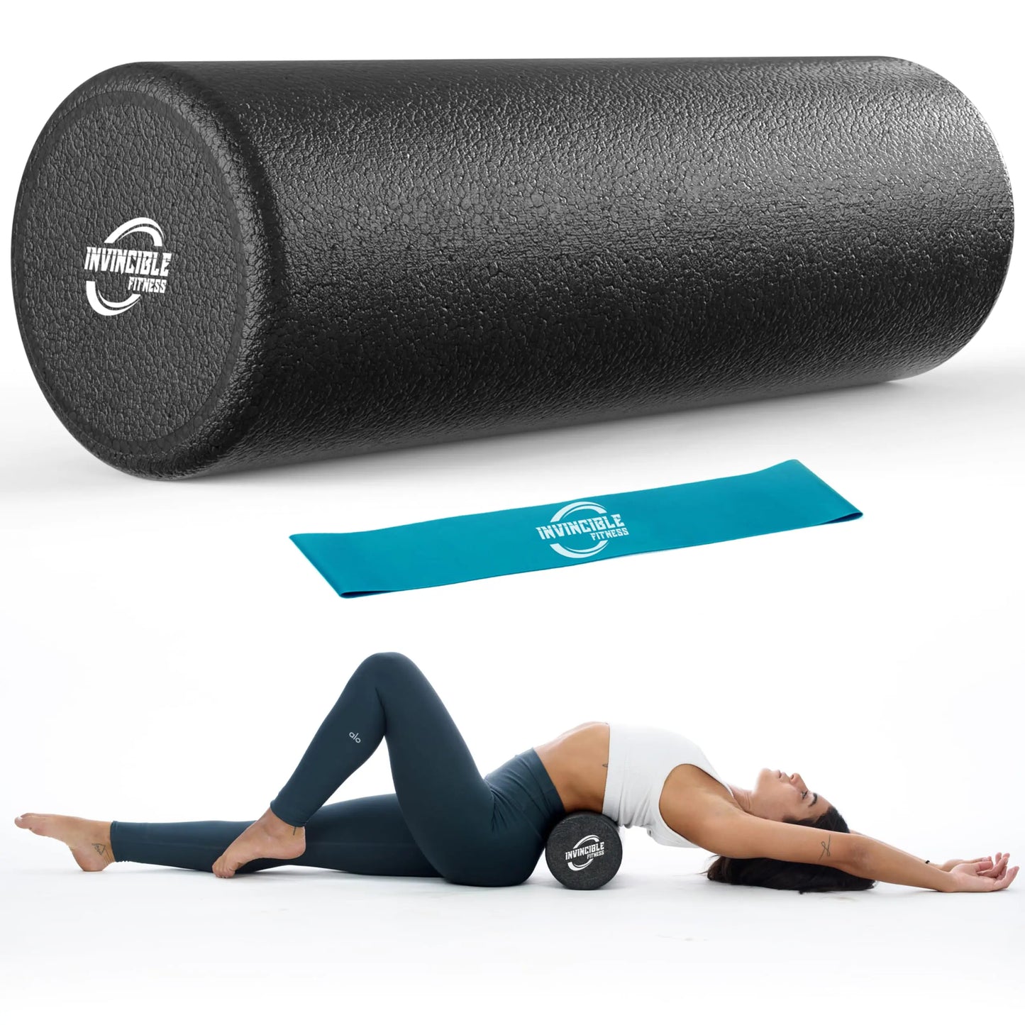 Invincible Fitness EPP Foam Roller for Deep Tissue Massage – Enhance Recovery Relieve Pain and Boost Mobility for a Stronger Healthier You