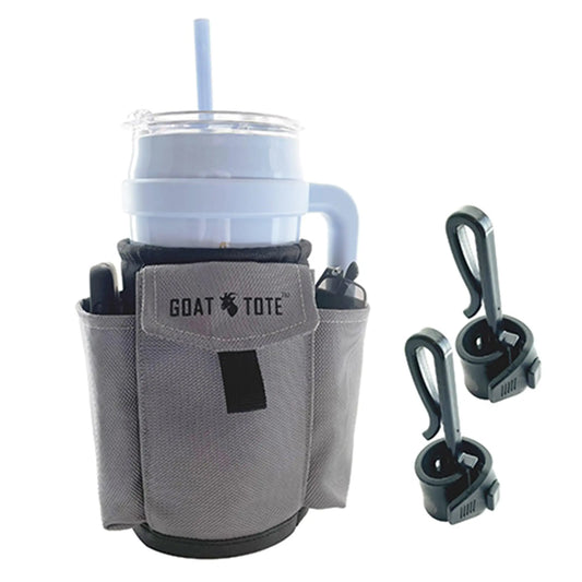 Goat Tote Mobility Tote Bag and Cup Holder with Cane Clips for Rollator/Walker/Wheelchair 764