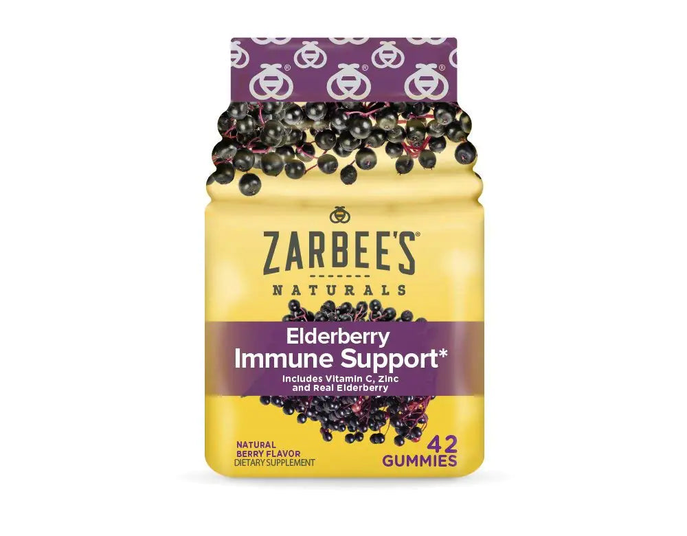 Zarbees Adult Elderberry Immune Support Gummies Berry 42ct