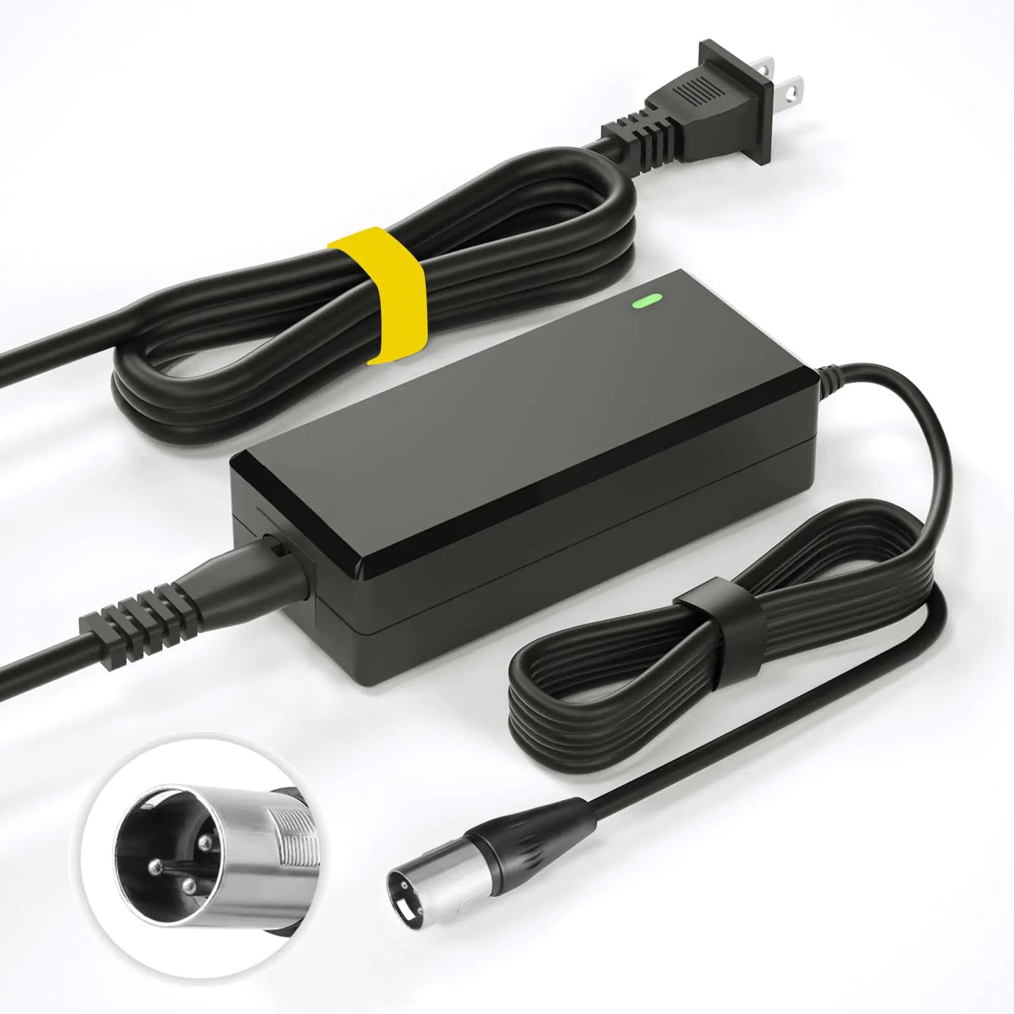 Palrey 24V2A Battery Charger for GoGo Mobility Scooter 24v2000mA Quick Charger (3-Pin XLR Connector) for Drive Medical Go-Go Elite Traveller Jazzy Power Chair Pride Mobility ShopRider iZip eZip