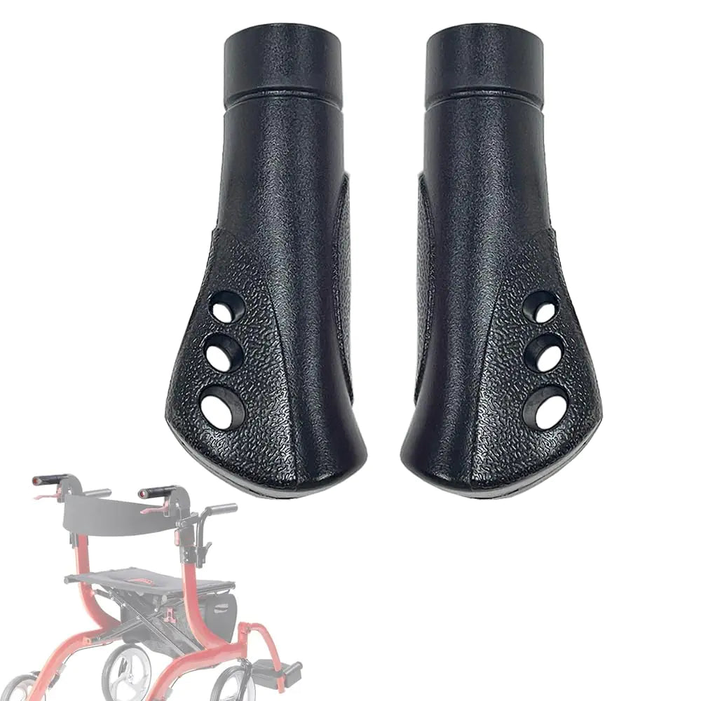 Rollator Hand Grip for Rolling Walker Replacement - Mobility Disabled Patient Handgrips Accessories 0.78"(20mm) 2 Pcs (Black-C)