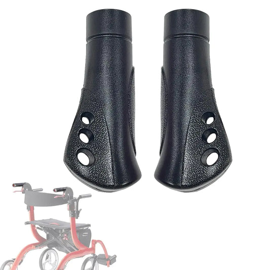 Rollator Hand Grip for Rolling Walker Replacement - Mobility Disabled Patient Handgrips Accessories 0.78"(20mm) 2 Pcs (Black-C)